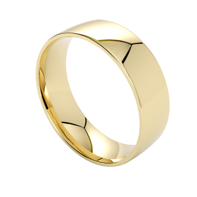 tradycyjna szeroka obrączka ślubna złoto żółte 585